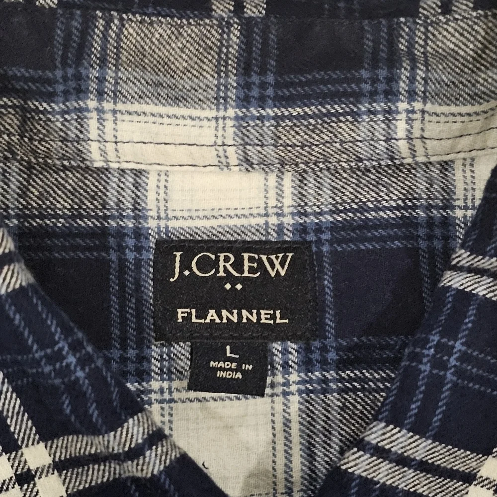 J. Crew Indigo Flannel Shirt L